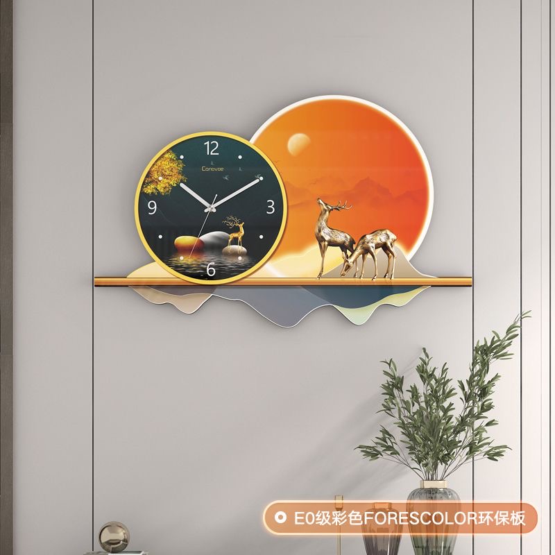 Landscape Clock 49X30 CM 4 Environmentally friendly material, no need for punching Landscape Clock 49X30 CM 4 Environmentally friendly material, no need for punching